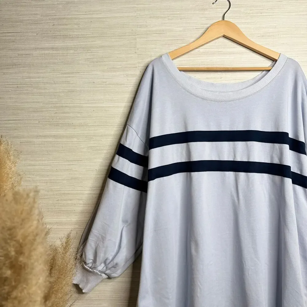 Free People sweatshirt pullover activewear layer casual cozy oversized Large